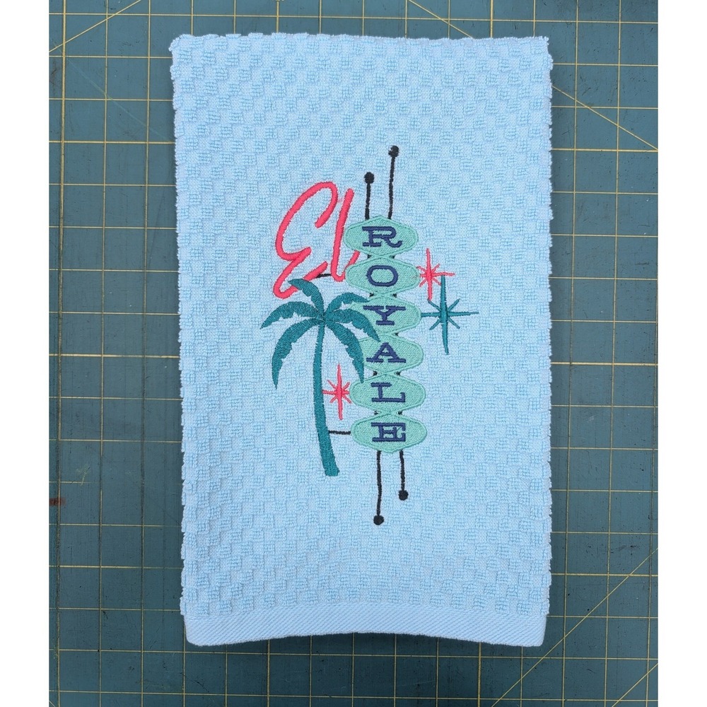 El Royal Hotel Mid-Century Modern 1950's Kitchen Bath Bar Tea Hand Towel
